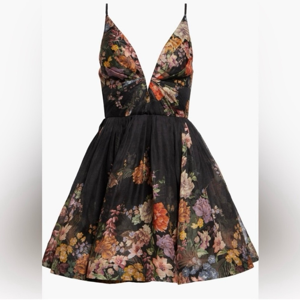 Zimmermann Pavilion V Neck Mini Dress